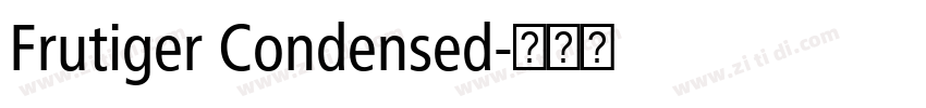 Frutiger Condensed字体转换